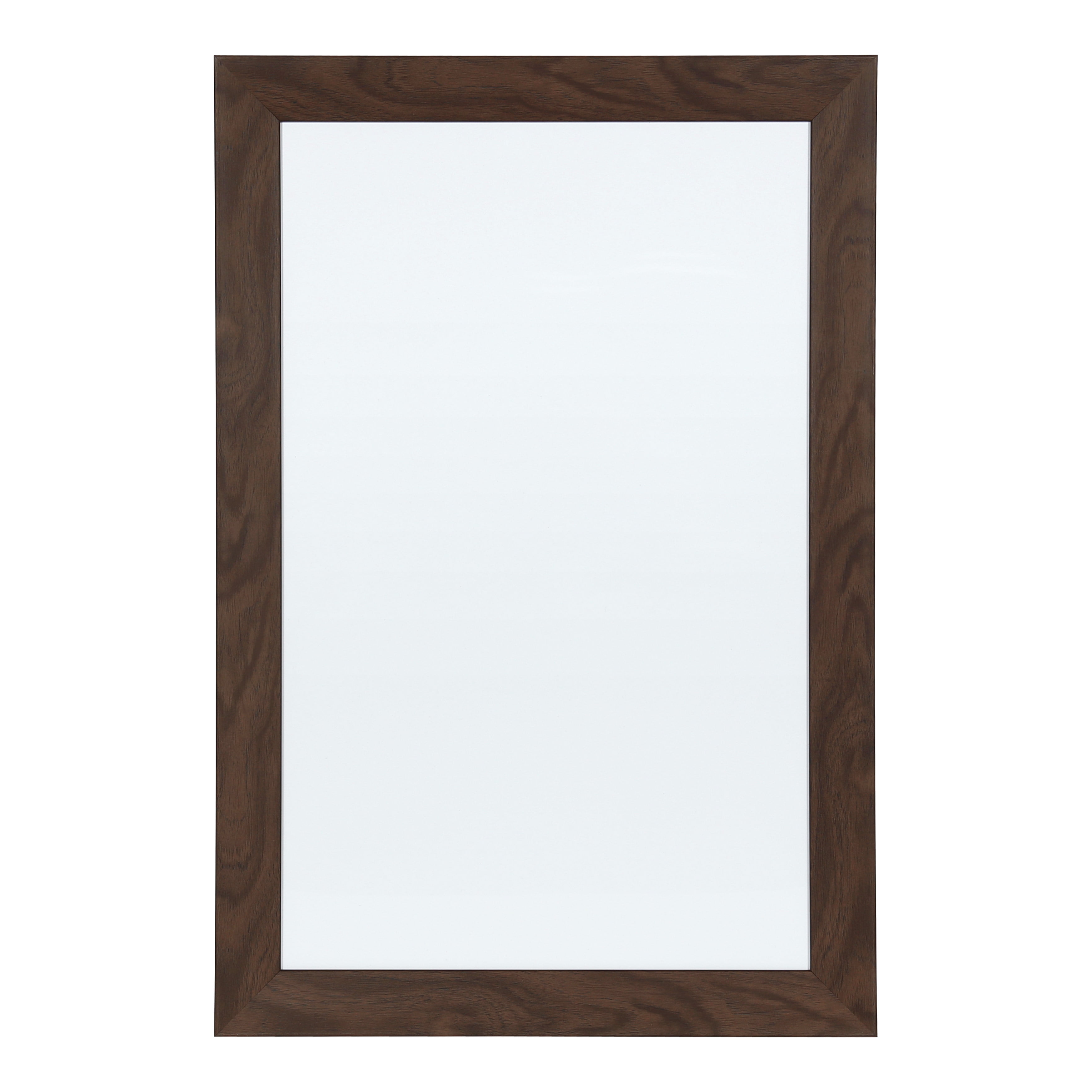 DesignOvation Beatrice Framed Magnetic Dry Erase Board, 18x27, Walnut Brown