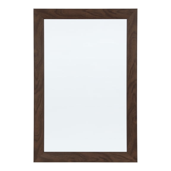 DesignOvation Beatrice Framed Magnetic Dry Erase Board, 18x27, Walnut Brown