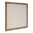 thumbnail image 1 of DesignOvation Beatrice Square Linen Fabric Pinboard, 31 x 31, Rustic Brown, Wooden Wall Organizer, 1 of 5