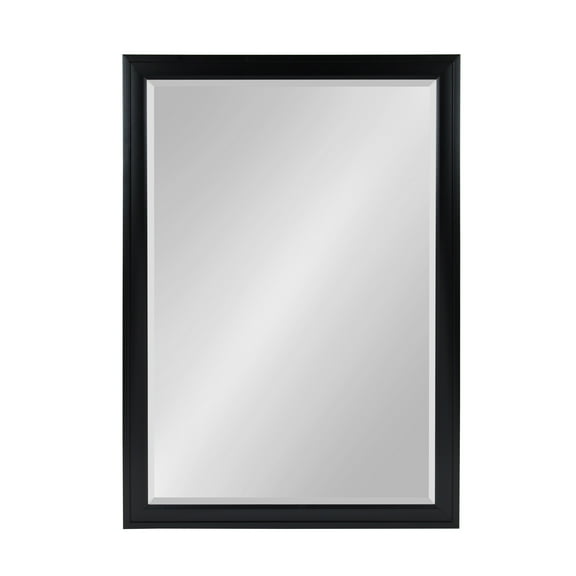 DesignOvation Bosc Framed Decorative Rectangle Wall Mirror, 27.5x39.5 Black