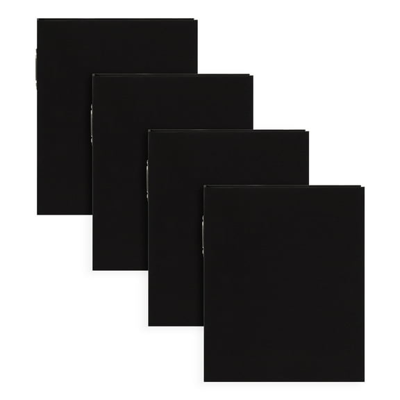 DesignOvation Cydney Set of 4 Fabric Photo Albums, Black 40 Photos