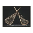 thumbnail image 1 of DesignOvation Sylvie Vintage Lacrosse Sticks Framed Canvas By Shawn St. Peter, 18x24 Dark Grey, Transitional Sports Wall Decor For Office, Bedroom, Or Living Room, 1 of 7