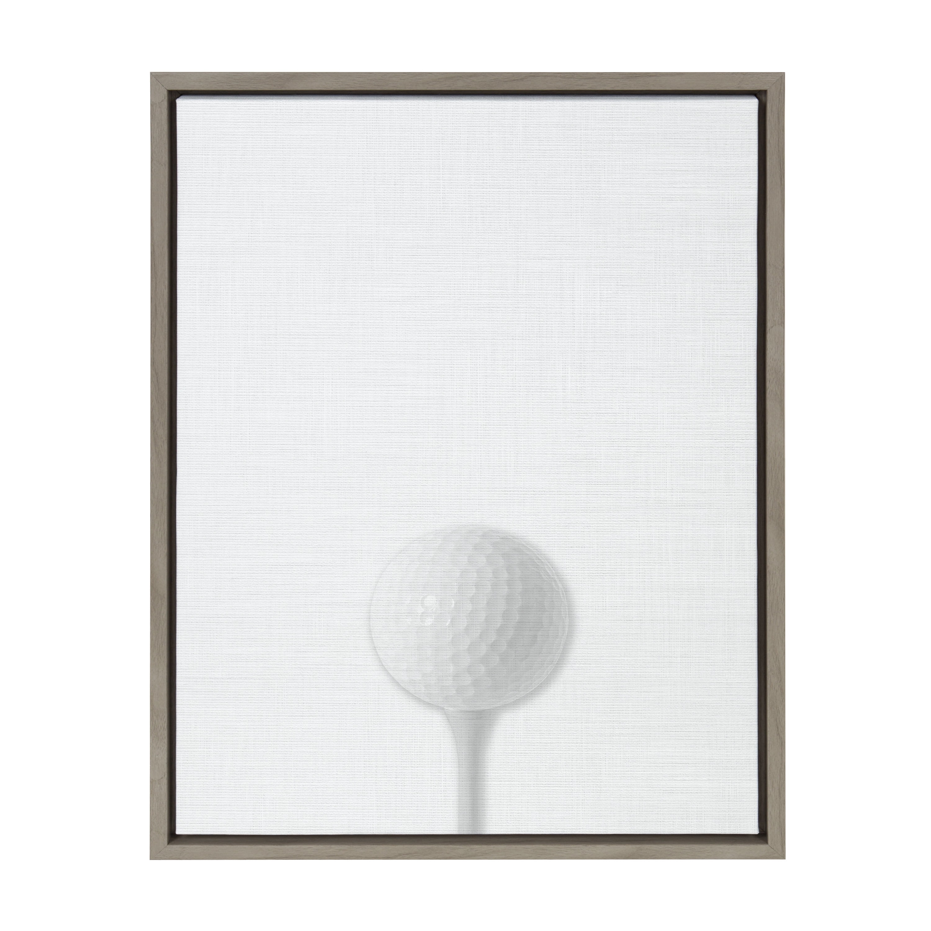 Gray Framed Golf Ball Portrait Canvas Wall Art