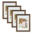 DesignOvation Kieva Solid Wood Picture Frames, Distressed Espresso