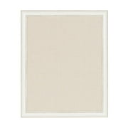 DesignOvation Macon Framed Linen Fabric Pinboard, 23x29, Soft White
