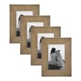 thumbnail image 1 of DesignOvation Museum Wooden Traditional Picture Frame Set for Customizable Wall Display, 4x6, Rustic Brown, 4 Pack, 1 of 7
