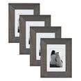 thumbnail image 1 of DesignOvation Museum Wooden Traditional Picture Frame Set with Mats for Customizable Wall Display, 5x7 matted to 3.5x5, Charcoal Gray, 4 Pack, 1 of 7