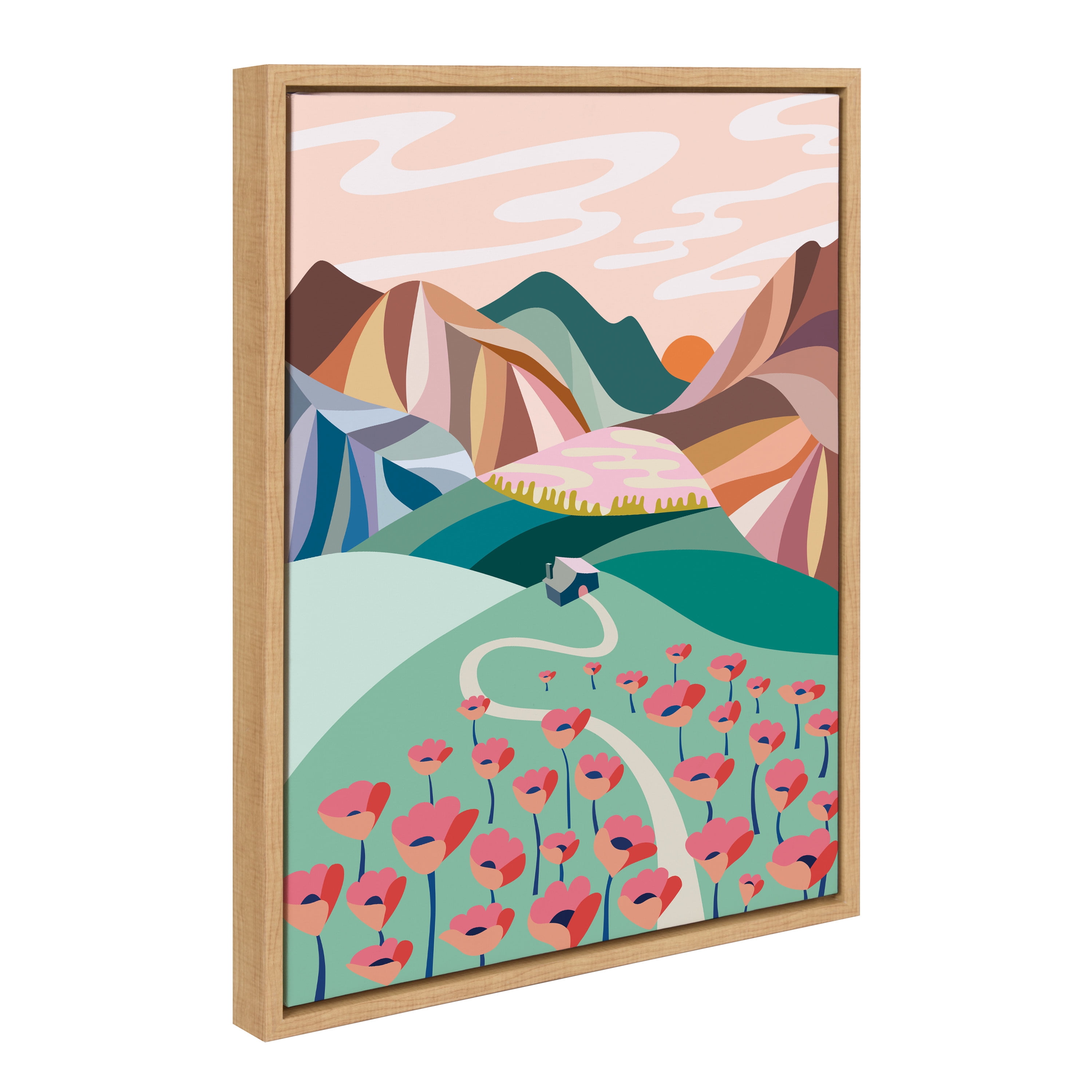 DesignOvation Poppies Field Canvas Wall Art - Floral Dcor - Walmart.com