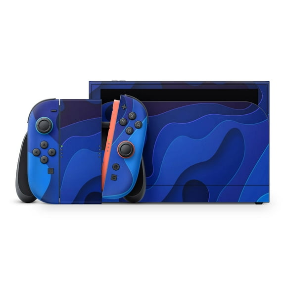 DesignSkinz 3D Blue Abstract Paper Cuts V1 Full-Body Skin Decal Wrap Cover for Nintendo Switch 2