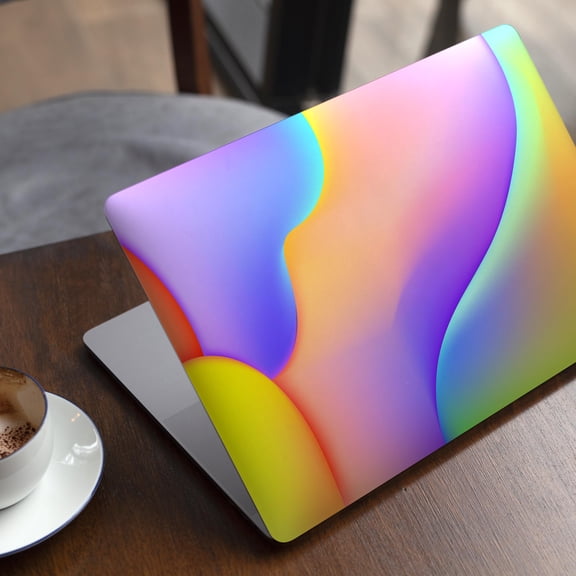 DesignSkinz Abstract Neon Wave V4 Full-Body Skin Decal Wrap Cover for MacBook Pro 15" with CD Drive (A1286)