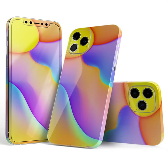 DesignSkinz Abstract Neon Wave V4 Full-Body Skin Decal Wrap Cover for iPhone 12
