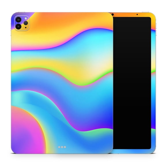 DesignSkinz Abstract Neon Wave V7 Full-Body Skin Decal Wrap Cover for iPad 8th Gen 10.2"(A2270/A2428)