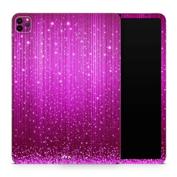 DesignSkinz Abstract Pink Neon Rain Curtain Full-Body Skin Decal Wrap Cover for iPad Pro 12.9” 3rd Gen (A1876/A1895/A2014)