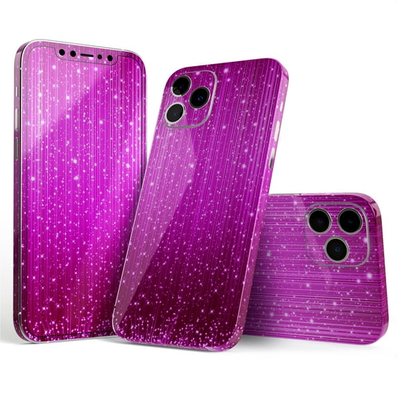 DesignSkinz Abstract Pink Neon Rain Curtain Full-Body Skin Decal Wrap Cover for iPhone 16