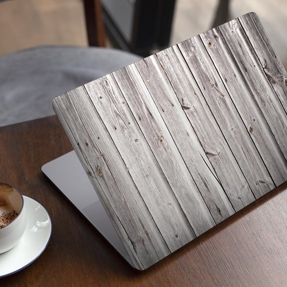 DesignSkinz Aged White Wood Planks Full-Body Skin Decal Wrap Cover for MacBook 12" Retina (A1534)
