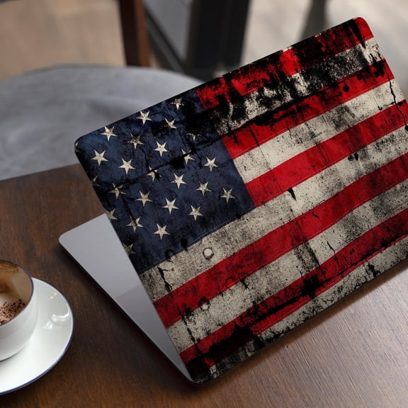 DesignSkinz American Distressed Flag Panel Full-Body Skin Decal Wrap Cover for MacBook 12" Retina (A1534)