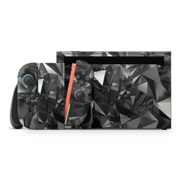 DesignSkinz Black 3D Diamond Surface Full-Body Skin Decal Wrap Cover for Nintendo Switch 2