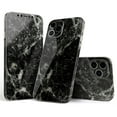 thumbnail image 1 of DesignSkinz Black Scratched Marble Full-Body Skin Decal Wrap Cover for iPhone SE, 1 of 9
