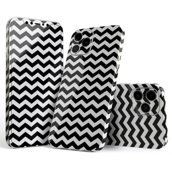 DesignSkinz Black & White Chevron Pattern V2 Full-Body Skin Decal Wrap ...