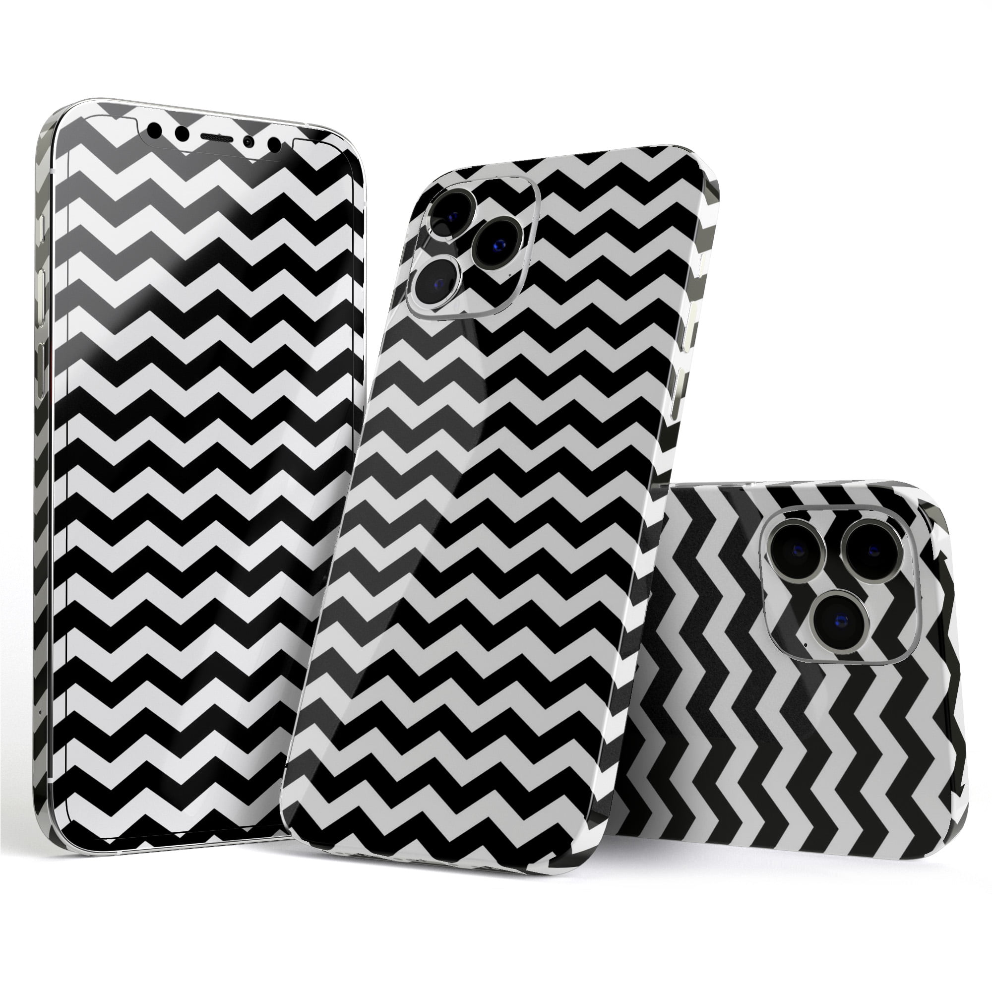 DesignSkinz Black & White Chevron Pattern V2 FullBody Skin Decal Wrap