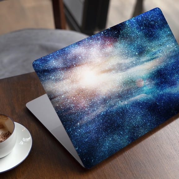 DesignSkinz Blue & Gold Glowing Star-Wave Full-Body Skin Decal Wrap Cover for MacBook 12" Retina (A1534)