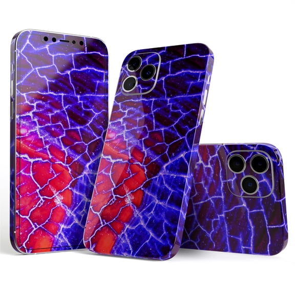 DesignSkinz Blue Red Dragon Vein Agate Full-Body Skin Decal Wrap Cover for iPhone 13