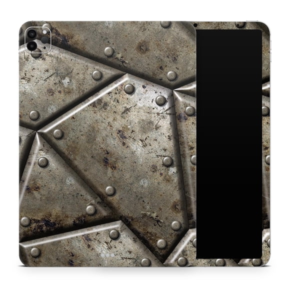 DesignSkinz Bolted Steal Plates V2 Full-Body Skin Decal Wrap Cover for iPad 5th Gen 9.7”(A1822/A1823)
