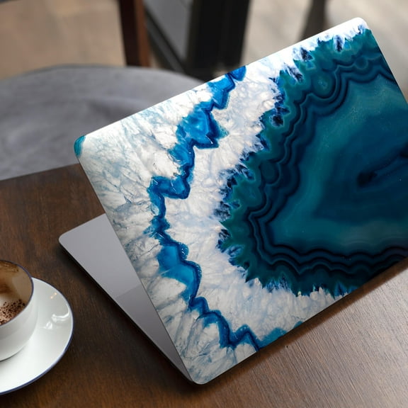 DesignSkinz Bright Blue Agate Slice Full-Body Skin Decal Wrap Cover for MacBook Air 13" M1 (A2337)