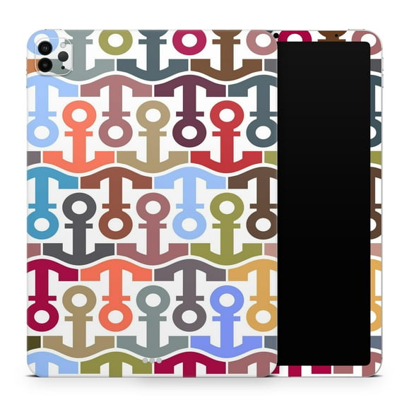DesignSkinz Color Vector Anchor Collage Full-Body Skin Decal Wrap Cover for iPad Pro 11” 1st Gen (A1980/A1934/A2013/A1979)