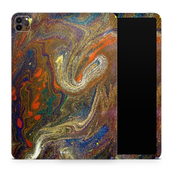 DesignSkinz Colorful Gold Mixed Acrylic Full-Body Skin Decal Wrap Cover for iPad Mini 6 (A2568)