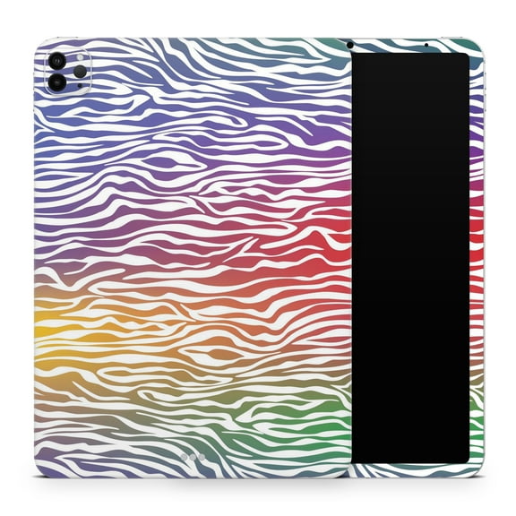 DesignSkinz Colorful Vector Zebra Animal Print Full-Body Skin Decal Wrap Cover for iPad 2 (A1395/A1396/A1397)