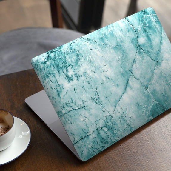 DesignSkinz Cracked Turquise Marble Surface Full-Body Skin Decal Wrap Cover for MacBook Pro 13" with Touch Bar (A1706/A1989/A2159)