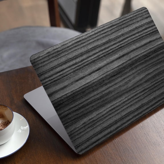 DesignSkinz Dark Ebony Woodgrain Full-Body Skin Decal Wrap Cover for MacBook Air 15" M2/M3 (A2941/A3114)