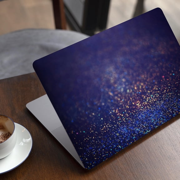 DesignSkinz Deep Blue with Gold Shimmering Orbs of Light Full-Body Skin Decal Wrap Cover for MacBook Air 15" M2/M3 (A2941/A3114)
