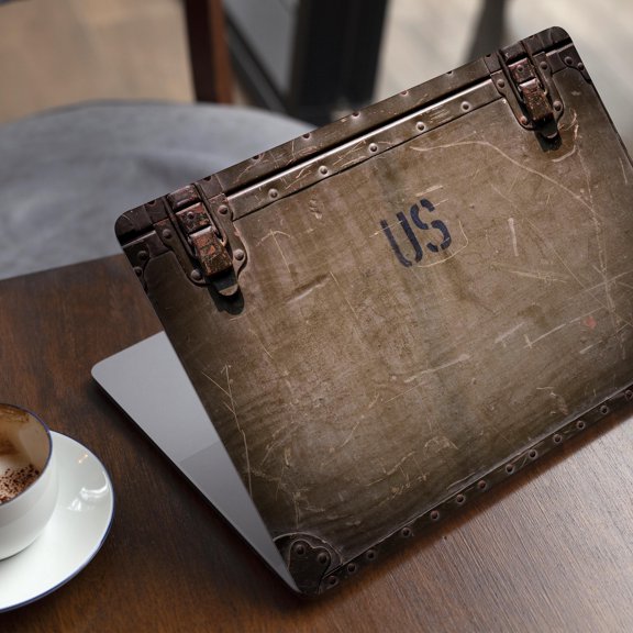 DesignSkinz Distressed US Military Chest Full-Body Skin Decal Wrap Cover for MacBook Air 13" M1 (A2337)