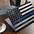 thumbnail image 1 of DesignSkinz Distressed Wood Patriotic American Flag with Thin Blue Line Full-Body Skin Decal Wrap Cover for MacBook Pro 16" M1/M2/M3 (A2485/A2780/A2991), 1 of 9