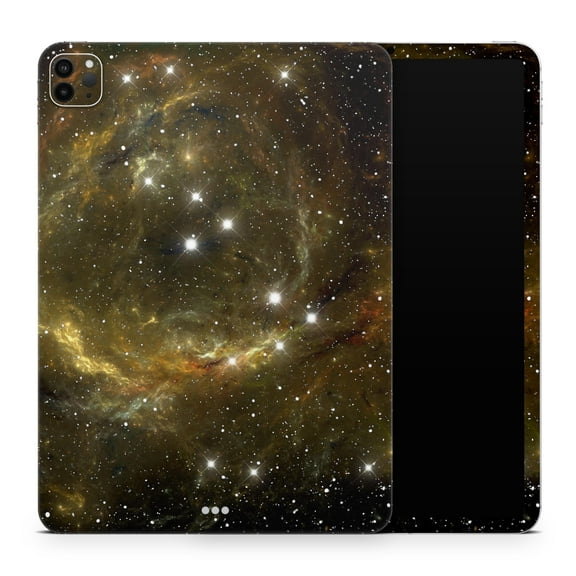 DesignSkinz Glowing Gold Universe Full-Body Skin Decal Wrap Cover for iPad Mini 6 (A2568)