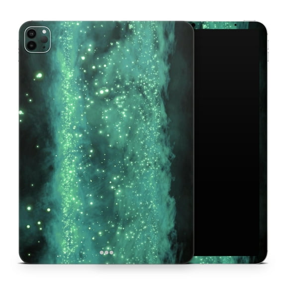 DesignSkinz Glowing Green Orbs of Light Full-Body Skin Decal Wrap Cover for iPad Air 4/5 (A2316/A2324/A2588/A2589)