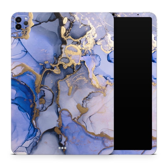 DesignSkinz Golden Inked Marble Swirl Full-Body Skin Decal Wrap Cover for iPad Mini 6 (A2568)