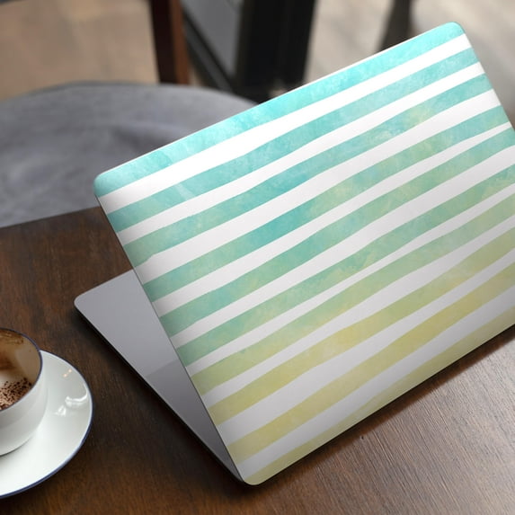 DesignSkinz Green WaterColor Ombre Stripes Full-Body Skin Decal Wrap Cover for MacBook Pro 13" with CD Drive (A1278)