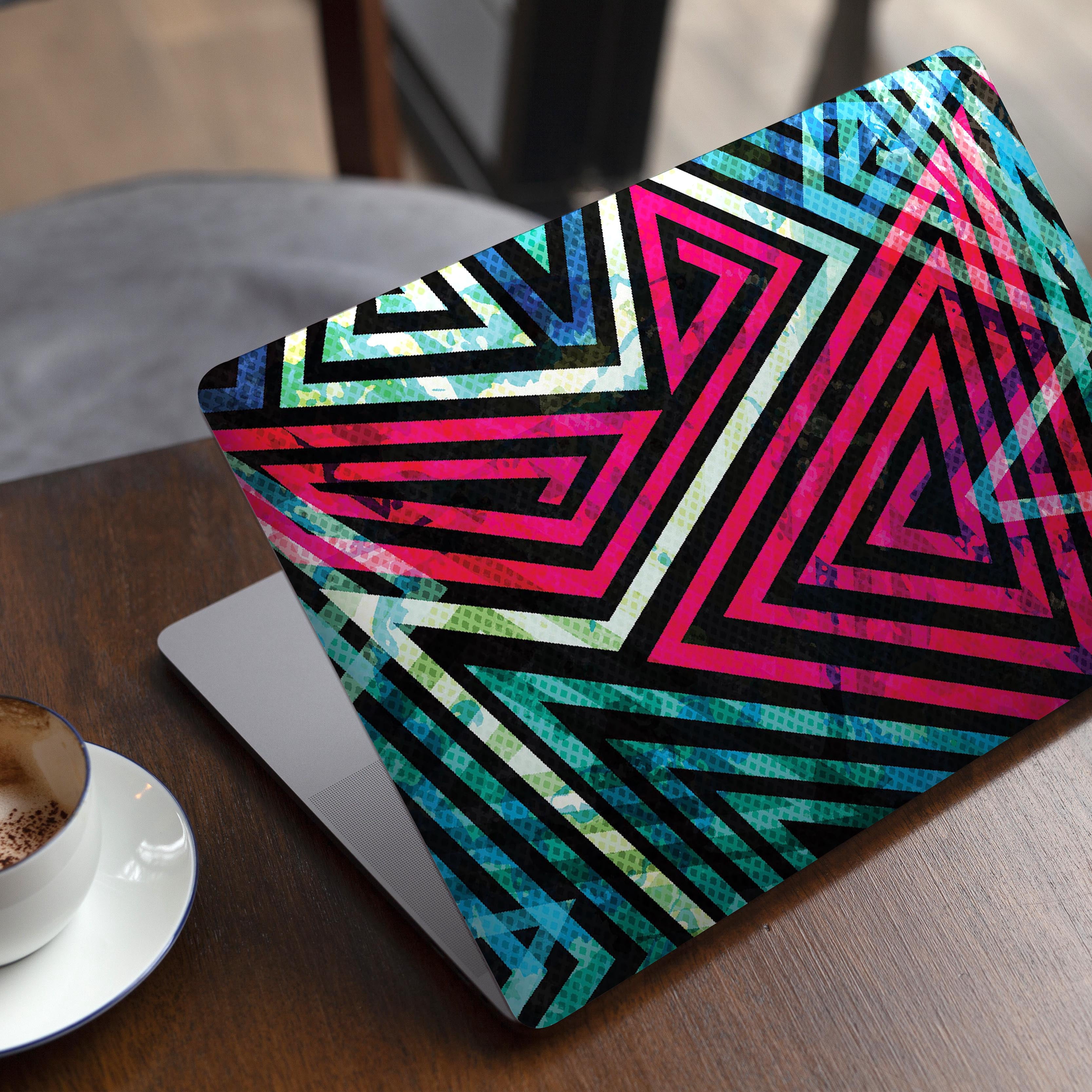 Triangular Wrapped DesignSkinz Grungy Neon Triangular Zig Zag Shapes Full-Body Skin Decal ...