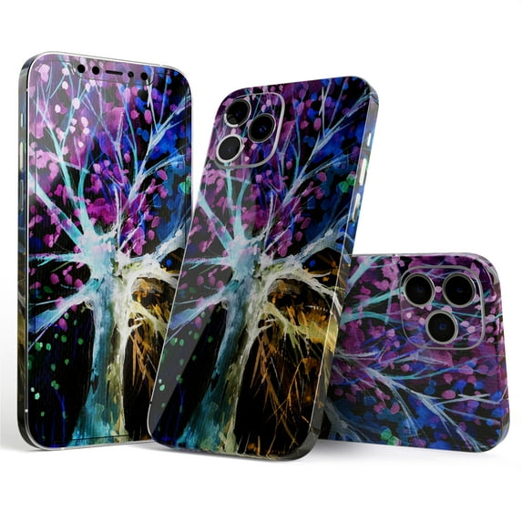 DesignSkinz Inverted Abstract Colorful WaterColor Vivid Tree Full-Body Skin Decal Wrap Cover for iPhone 16 Pro
