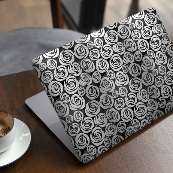 DesignSkinz Karamfila Silver & Pink Marble V9 Full-Body Skin Decal Wrap Cover for MacBook Air 13" M2/M3 (A2681/A3113)