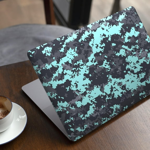 DesignSkinz Light Blue and Gray Digital Camouflage Full-Body Skin Decal Wrap Cover for MacBook Air 13" M1 (A2337)
