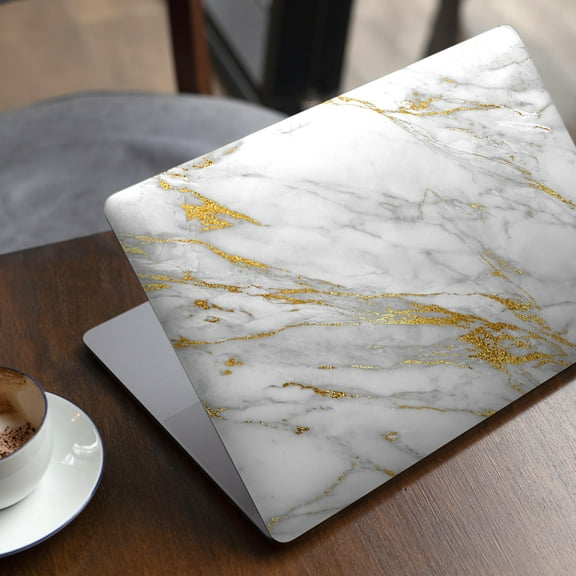 DesignSkinz Marble & Digital Gold Foil V4 Full-Body Skin Decal Wrap Cover for MacBook 12" Retina (A1534)