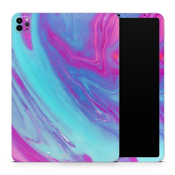 DesignSkinz Marbleized Pink Ocean Blue v32 Full-Body Skin Decal Wrap Cover for iPad 2 (A1395/A1396/A1397)