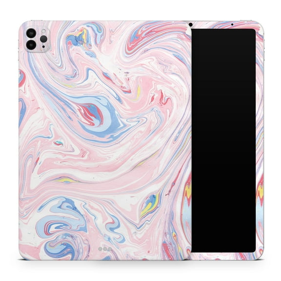 DesignSkinz Marbleized Pink and Blue Swirl V2123 Full-Body Skin Decal Wrap Cover for iPad 10.9" 10th Gen (A2696/A2757/A2777)