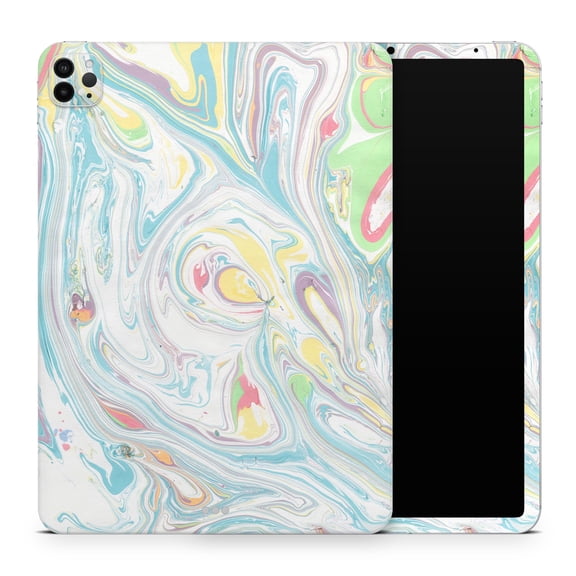 DesignSkinz Marbleized Swirling Candy Colors Full-Body Skin Decal Wrap Cover for iPad Pro 12.9” 5th/6th Gen (A2641/A2378)
