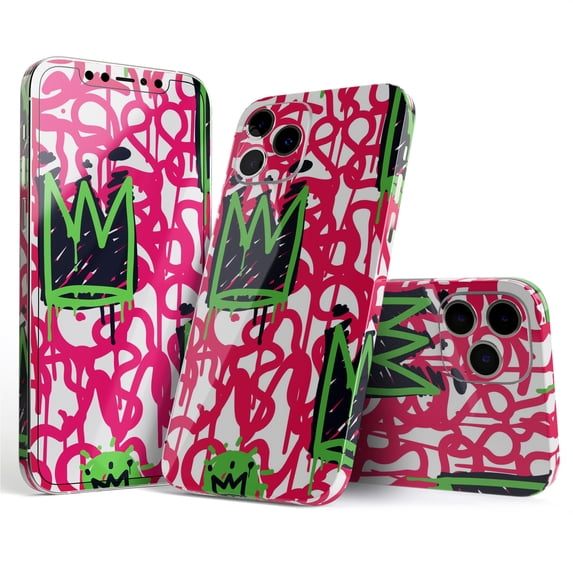 DesignSkinz Modern Graffiti Crown V1 Full-Body Skin Decal Wrap Cover for iPhone 15 Plus