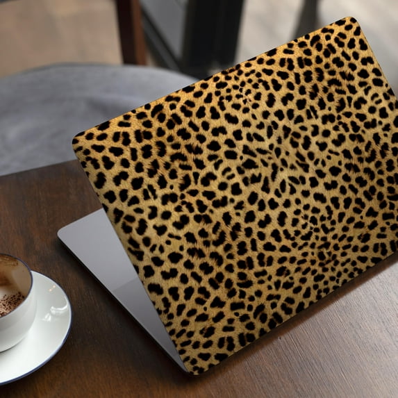 DesignSkinz Orange Cheetah Fur Pattern Full-Body Skin Decal Wrap Cover for MacBook Pro 16" M1/M2/M3 (A2485/A2780/A2991)